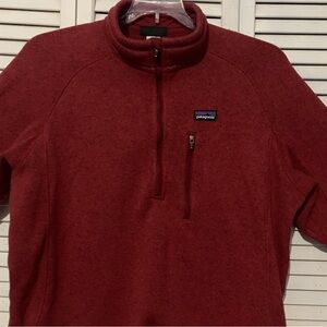 Patagonia Maroon Half Zip Fleece Pullover